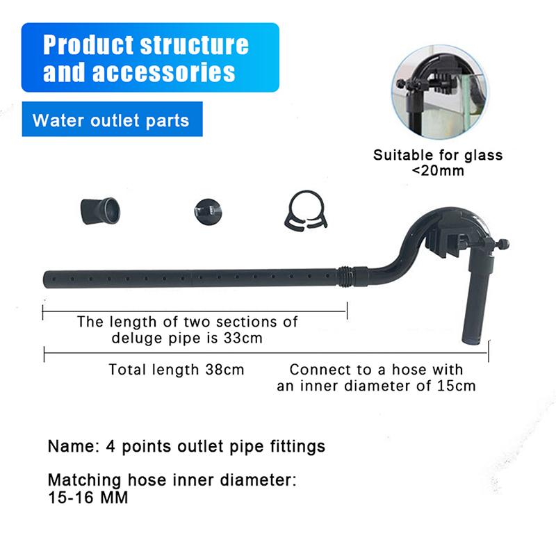 New Aquarium Fish Tank Filter Rain Spray Bar Unit Outflow Pipe Inlet Outlet Tube Kit Fish Tank External Canister Filter Accessor
