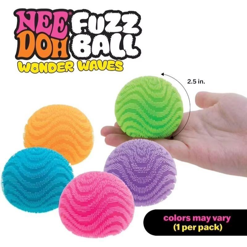 Nee Doh Kula Fuzz Wonder Waves Sensoryczna Zabawka do Ściskania Miękka Zabawka Teksturowana Piłeczka Antystresowa Fidget dla Dorosłych Dzieci