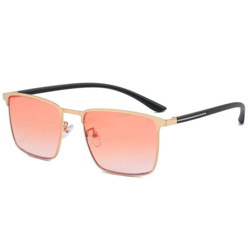 

Dig Cordyceps Glasses Metal Box Gradual Change Pink Purple Lenses Anti Ultraviolet Men And Women The Same Sunglasses