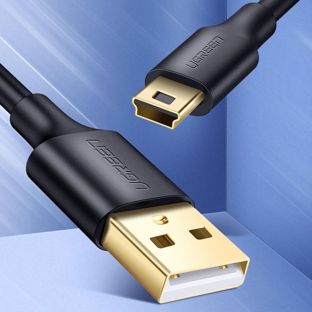 Ugreen 5-pin Gold-plated USB - Mini USB Cable 0.25m Black (US132)