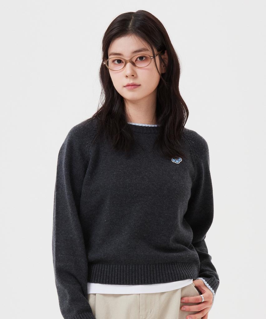 WACKY WILLY Women'S Lily Patch Color Block Pullover Grey