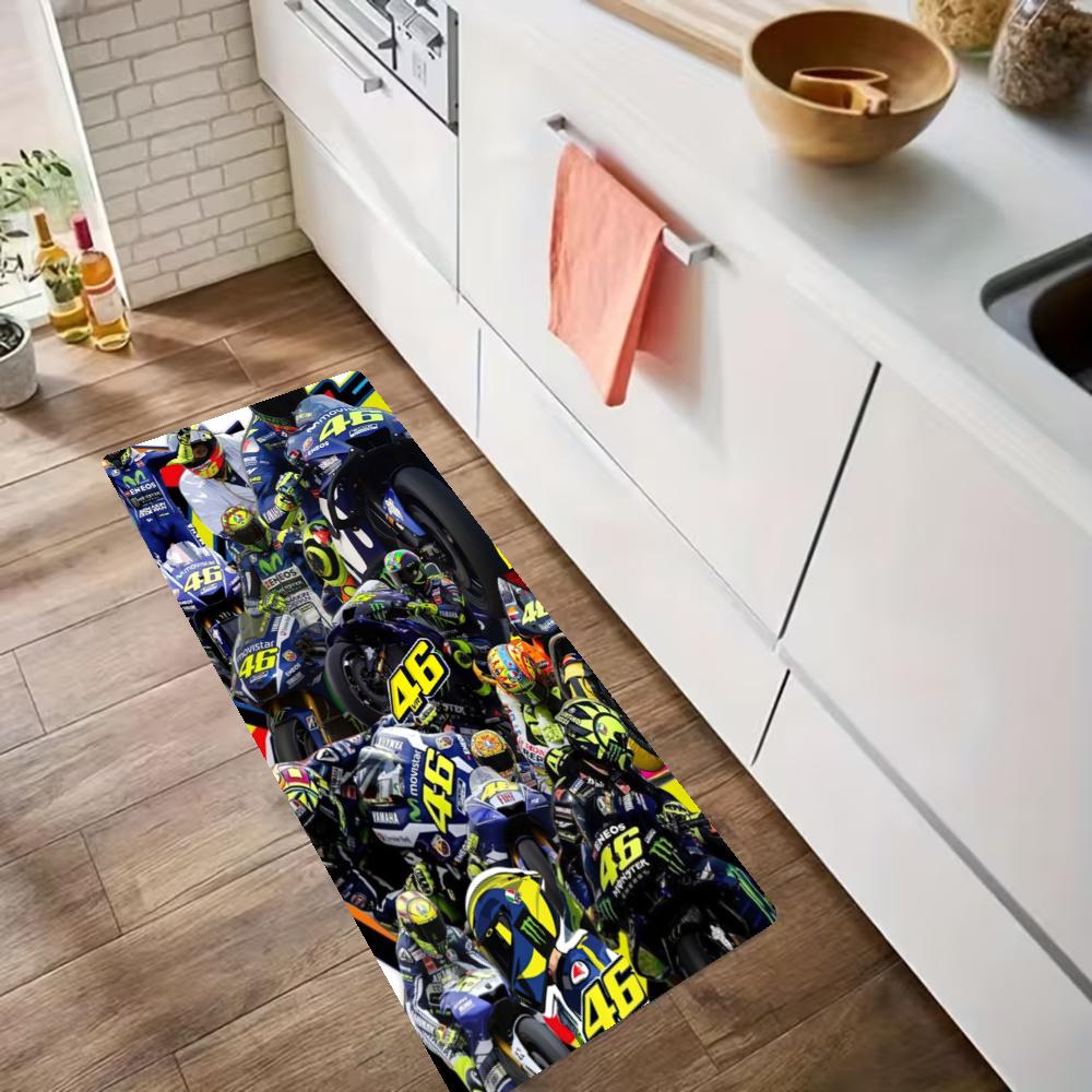 Doctor Valentino Rossi Kitchen Floor Mat Long Strip Mat Antislip Machine Washable Suitable For Bathrooms Laundries Home Decoration Carpets