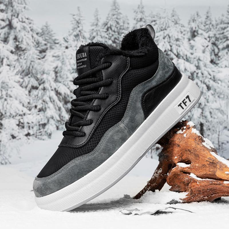 Fashion Casual men's board shoes Fashionable autumn and winter versatile styles Leisure street walking Daily outdoor warm quality shoes