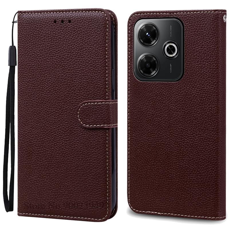 For Redmi 13X Case Leather Flip Wallet Cover For Xiaomi Redmi 13X Case Soft Silicone Book Cover For Redmi 13X Case Fundas