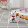 3D Lucky Cat Figurine Japan Cartoon Manek Neko Animal Model Miniatures Home Car Hotel Restaurant Decor Desktop Ornament
