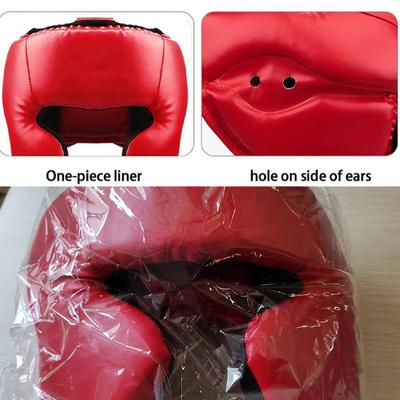 Novo Capacete de Boxe Couro Caratê Muay Thai Sanda Treino Adultos Crianças Capacete de Artes Guarda de Cabeça Taekwondo Caratê Capacete de Boxe
