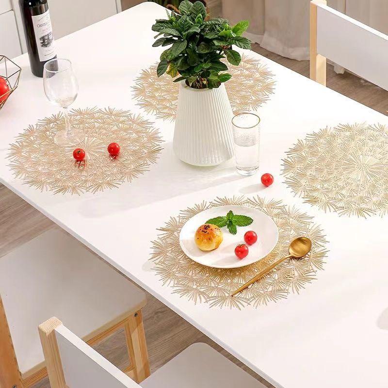 Dandelion Placemat Nordic Western Restaurant Insulation Mat Dining Table Mat Solid Color Home Decoration Mat