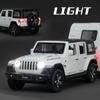 1/32 масштаб Jeep Wrangler прицеп, модель автомобиля из сплава, литой под давлением автомобиль, звуковой свет, коллекция для любителей автомобилей, детский подарок на день рождения, металлические игрушки для мальчиков