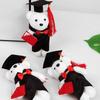 10pcs Soft Graduation Foam Bear Dolls with Gowns Hat for Celebrating Ceremony and Memory Graduation Flower Bouquet
