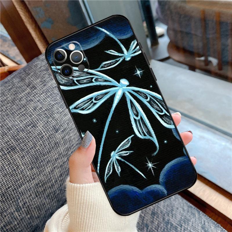 

Dragonfly Animal Art Phone Case For iPhone 16 14 13 12 11 15 Pro Max 12 13 mini XR 15 16 Plus 16e Cover Shell iPhone 11Pro MAX