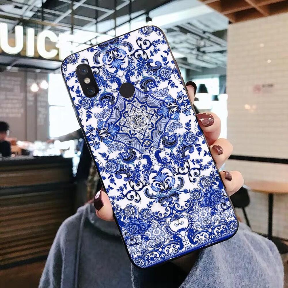 Blue and white porcelain Phone Case For Xiaomi Mi 5X 8 9 10 11 12 lite pro 10T PocoX3pro PocoM3 Note 10 pro lite