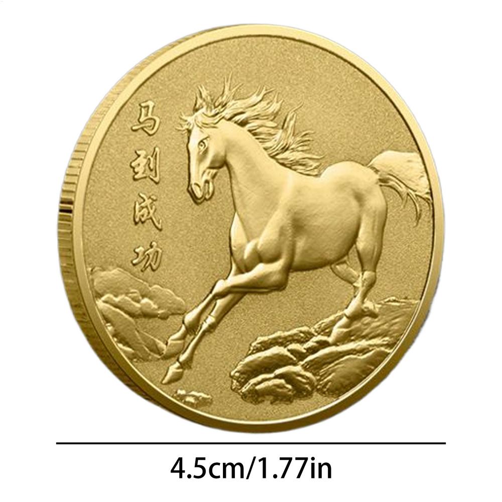 Chinese New Year Coin Good Luck Collectible Coin 2026 Year Of The Horse Souvenir Blessing Keepsake Chinese New Year Luck