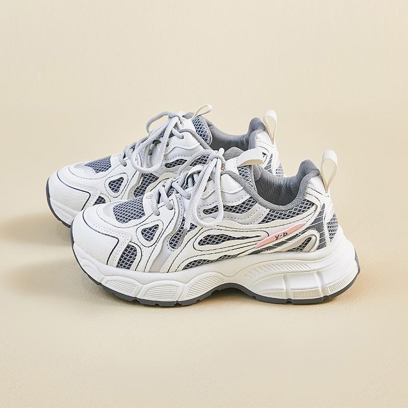 

Мода Мода Корейская версия Папины кроссовки для женщин 2025 Весна Лето Студенческие Спортивные Повседневные Дышащие Увеличение Роста Спортивные Женские 40 бежевый