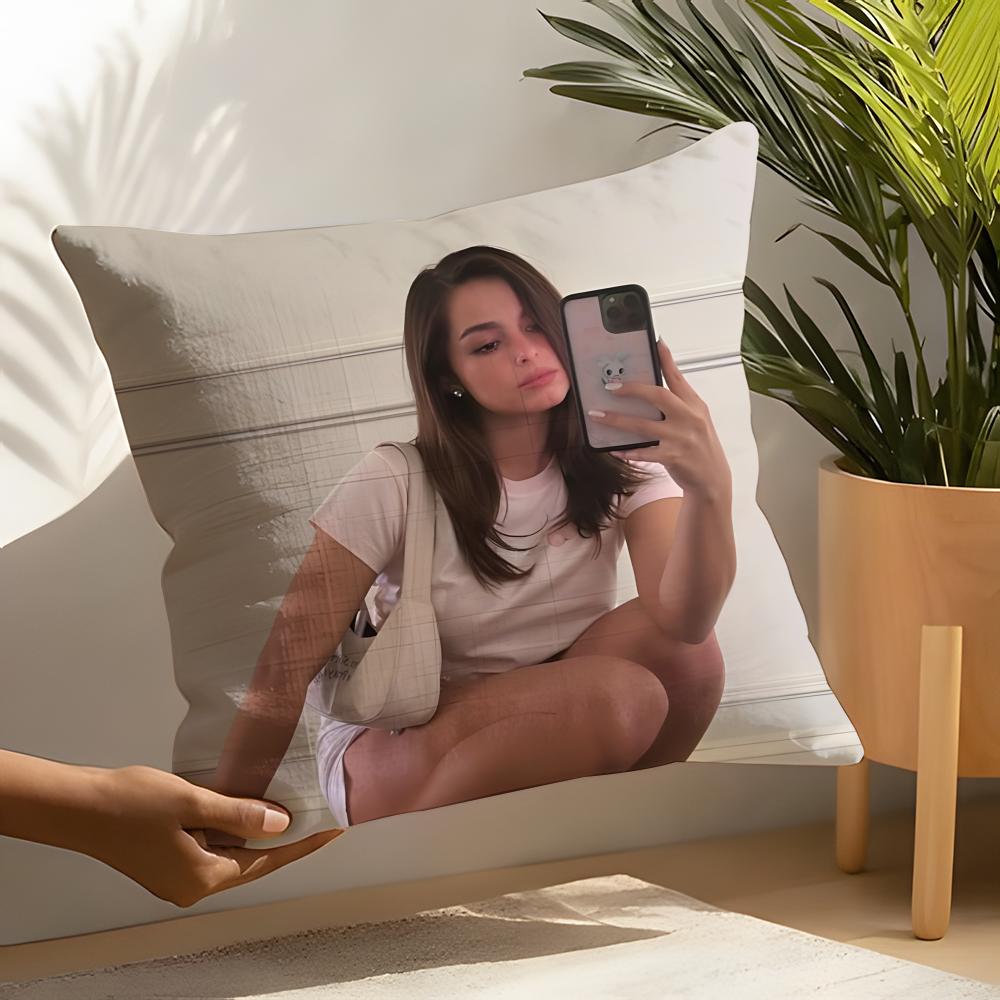 Addison Rae Pillow Case Linen Cushion Covers For Decorative Sofa Home Pillows Case Car Chair Pillows Cases