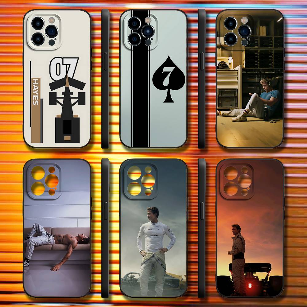 S-Sonny Hayes B-Brad P-Pitt Phone Case For iPhone 17,16,15,14,13,12,11,Pro,Max,Plus,X,XS,SE4,E,Mini,Soft Black Case