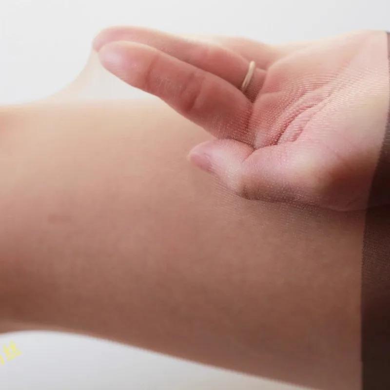 Ultra tenké průhledné 100% nylonové punčochy Kubánský podpatek Punčochy se švem vzadu Dámské Punčochy do půli stehen Pro podvazky
