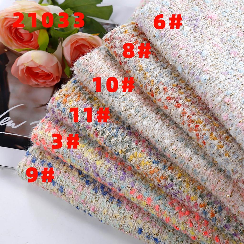 Thick Needle-Dyed Hydrangea Knit Fabric: 2024 Autumn/Winter Colorful Small Fragrance Style Fabric