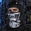 Cold Weather Neck Gaiter Skull Print Face Mask for Motorcycle Riding, Windproof Velvet Ski Balaclava, Cover Outdoor Sports Cycling Thermal