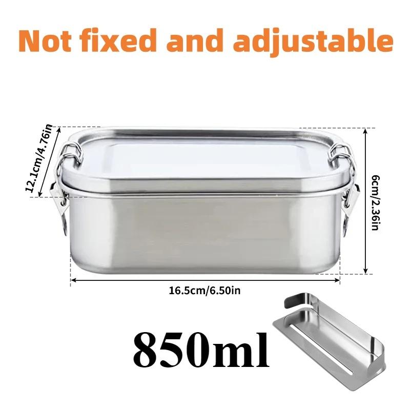 

Stackable Bento Lunch Box for Kids & Adults, 1400ml Stackable Stainless Steel Food Storage Container for School, Work & Travel