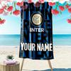 Benutzerdefinierter Name Inter Mailand Druck Strandtuch, Großes Weiches Schnelltrocknendes Handtuch für Strand Camping Schwimmen_xia