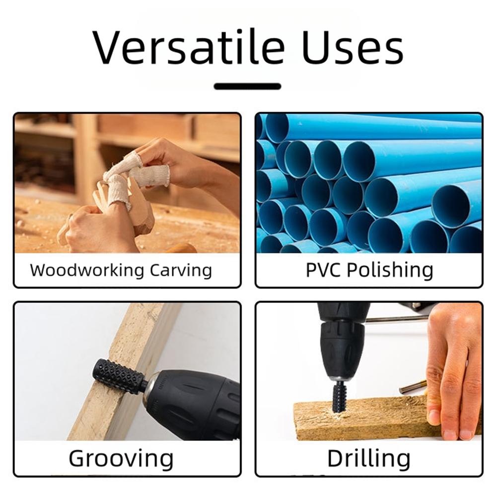 DIY 10 Piece Grinding Head Set Carbide Steel Double Cut for Efficient Grinding Polishing and Shaping in Multiple Applications