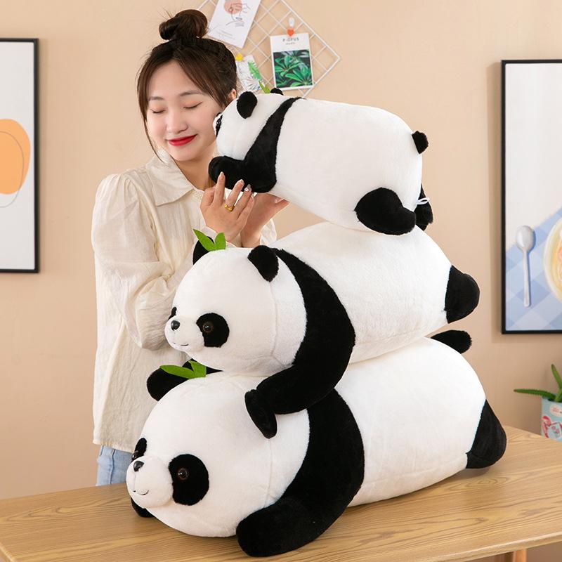 Plush Toy National Treasure Panda Gift Cute Simulation Panda Doll Lying Doll Children'S Gift