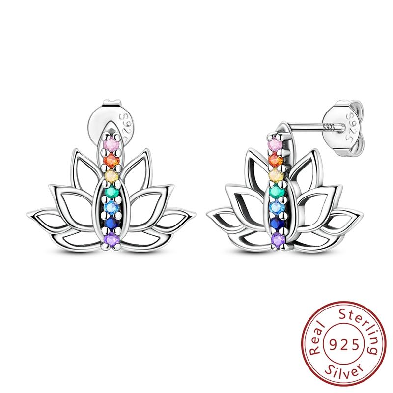 Earrings 925 Silver Shining Snowflake Mini Butterfly Ear Studs For Women Fine Birthday Party Jewelry Gifts