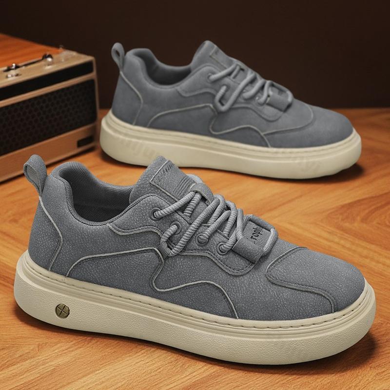 

Vintage Solid Low Top Thick Sole Casual Sports Shoes for Men 2026 Autumn Fashi Versatile Comfortable Anti Slip Chunky Sneakers 39 песочный