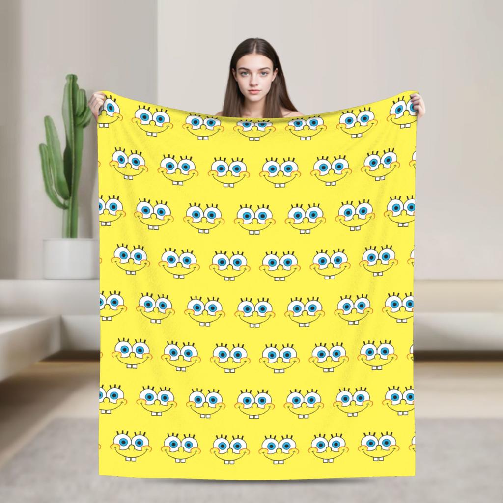 Alastor Hazbins Hotels Characters Blanket Flannel Spring Autumn Radio Demon Portable Throw Blanket for Home Office Bedspread