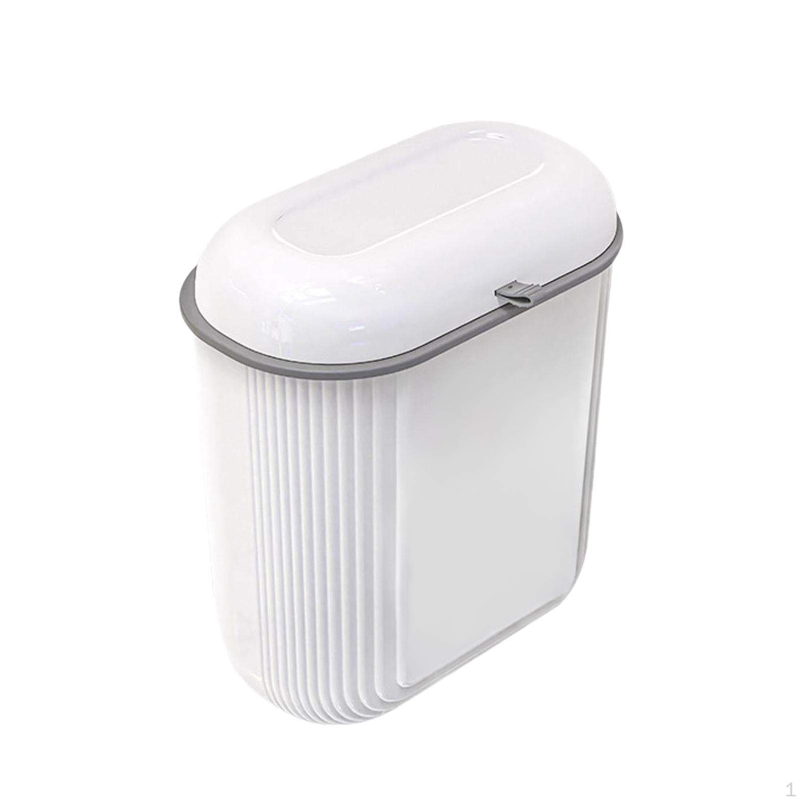 

Hanging Bin with Lid, Kitchen Compost Bin, Wall-mountable, Compact, Generous 12-liter Waste білий