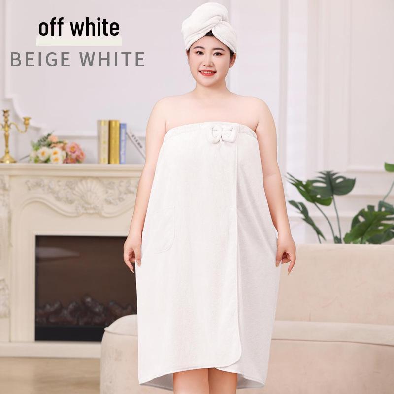 Plus Size Strapless Bath Wrap Towel for Women - Thick, Wearable Bathrobe for Spa & Salon