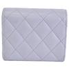 Chanel AP4250 Caviar Skin CC Logos Small Flap Wallet Tri-fold Wallet (with Coin Pocket) Light gray/GDHardwareUsed