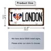 INEED Vintage Wall Decor Car License France Newyork USA Flag Metal Plate Garage Car Number Metal Signs Motor Decorative Tin Sign