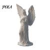 3D Printed Angel Statue Crown Figurine, Vintage Guardian Angle Statue, Desk Figurine Artistic Winged Women Sculpture for Home Tabletop Decoration