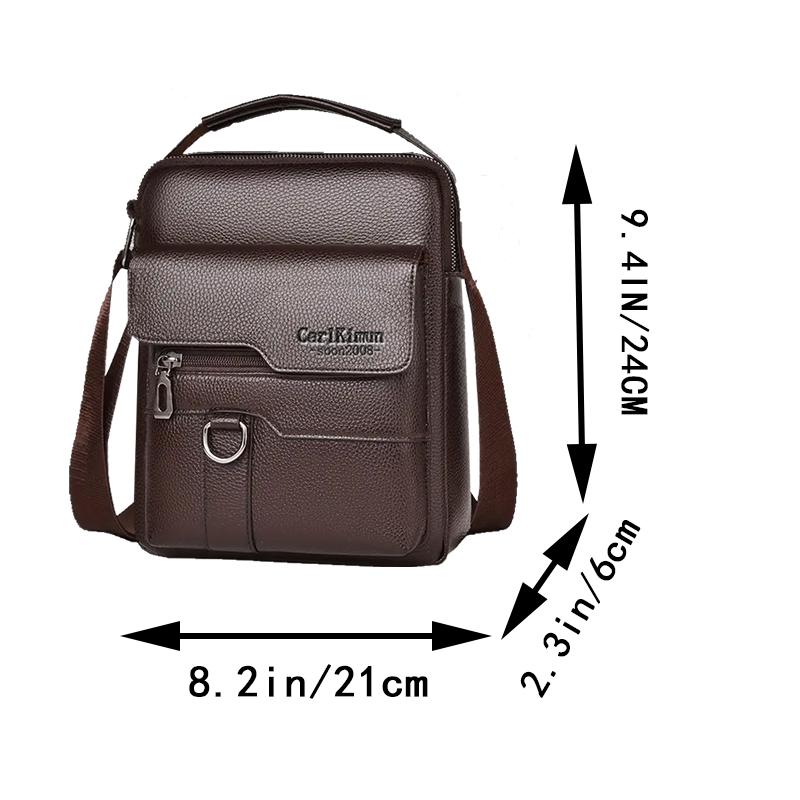 Herren-Einschulter-Crossbody-Tasche Ist Geeignet für Geschäftsreisen und Kann von Hand getragen werden Hergestellt aus PU-Material.