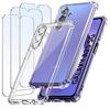 Samsung A25 5G Case Set Anti-shock Clear Reinforced + 3 Pieces of Glass