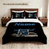 Truck Personalized Custom Name 3‑Piece Bedding Set Soft Duvet Cover Set For Bedroom Home Decor