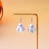 Cute Luminous Halloween Ghost Minimalist Drop Earrings for Women Trick or Treat Card Packed Spirit Charms for Spooky Parties