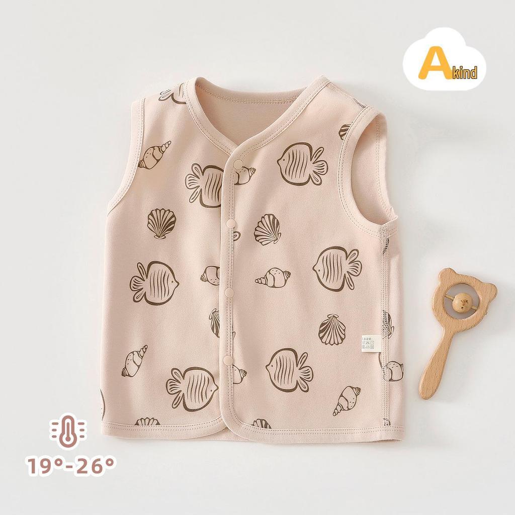 Ins-Style Pure Cotton Baby Vest: Spring/Autumn Belly Protection for Newborns and Children