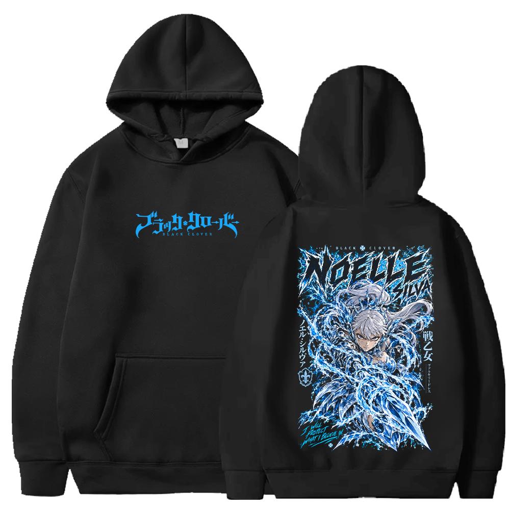 Noelle Silva Black Clover Anime Hoodie Vintage Harajuku Men Women Streetwear Fall Winter Long Sleeve Casual Fleece Hooded Top