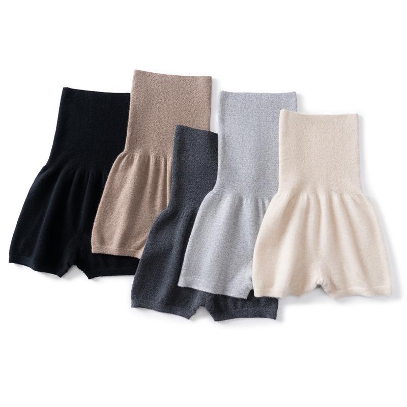 100% Pure Cashmere High-Waisted Warm Knit Base Layer Pants for Women's 2025 Autumn/Winter, Cold-Proof with Tummy Control.