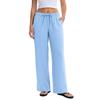 Women's Casual Wide Leg Pants with Elastic Waistband and Drawstring for Everyday Comfort