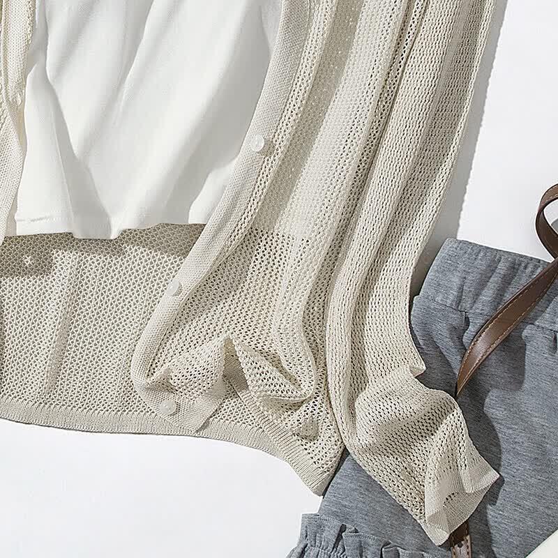 Women's Hollow-out Knit Cardigan