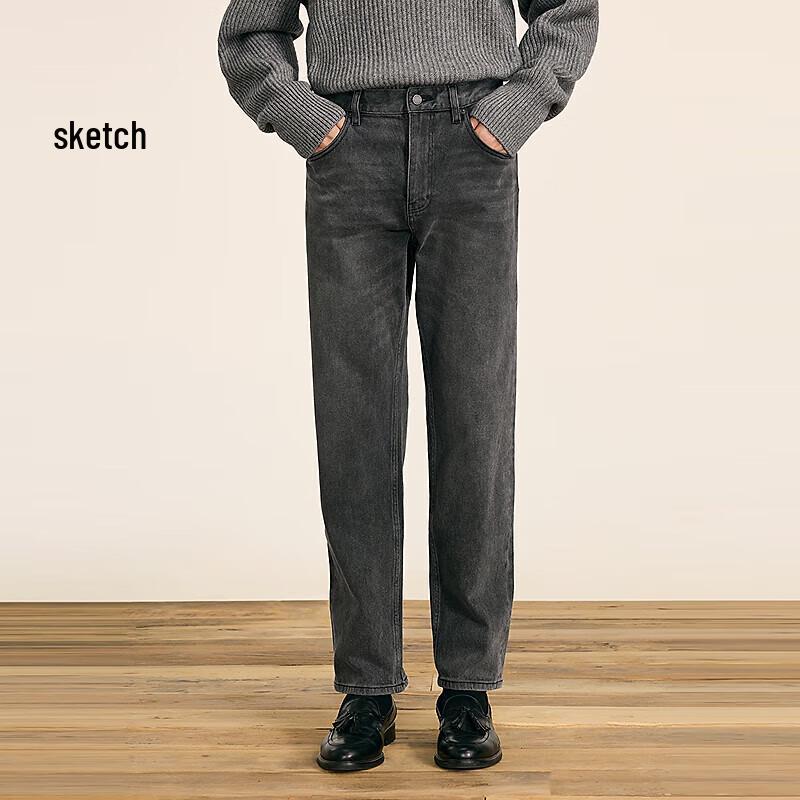 

CROQUIS Men s 2025 Spring Slim-Fit Tapered Jeans S