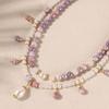 Fashion Colorful Crystal Necklace Sweet Bracelet Chain Jewelry Clavicle Chain  Pearl Jewelry