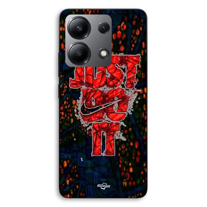Coque de téléphone - MANIACASE - Xiaomi Redmi Note 13 4G - Rouge - Silicone TPU - Motif "Nike Just Do It"