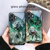 A huge dragon and tiger For iPhone 17 Air 16 E 15 Plus 14 Pro Max 13 12 mini 11 5 6 7 8 Plus XR XS Max SE Black Glass Phone Case