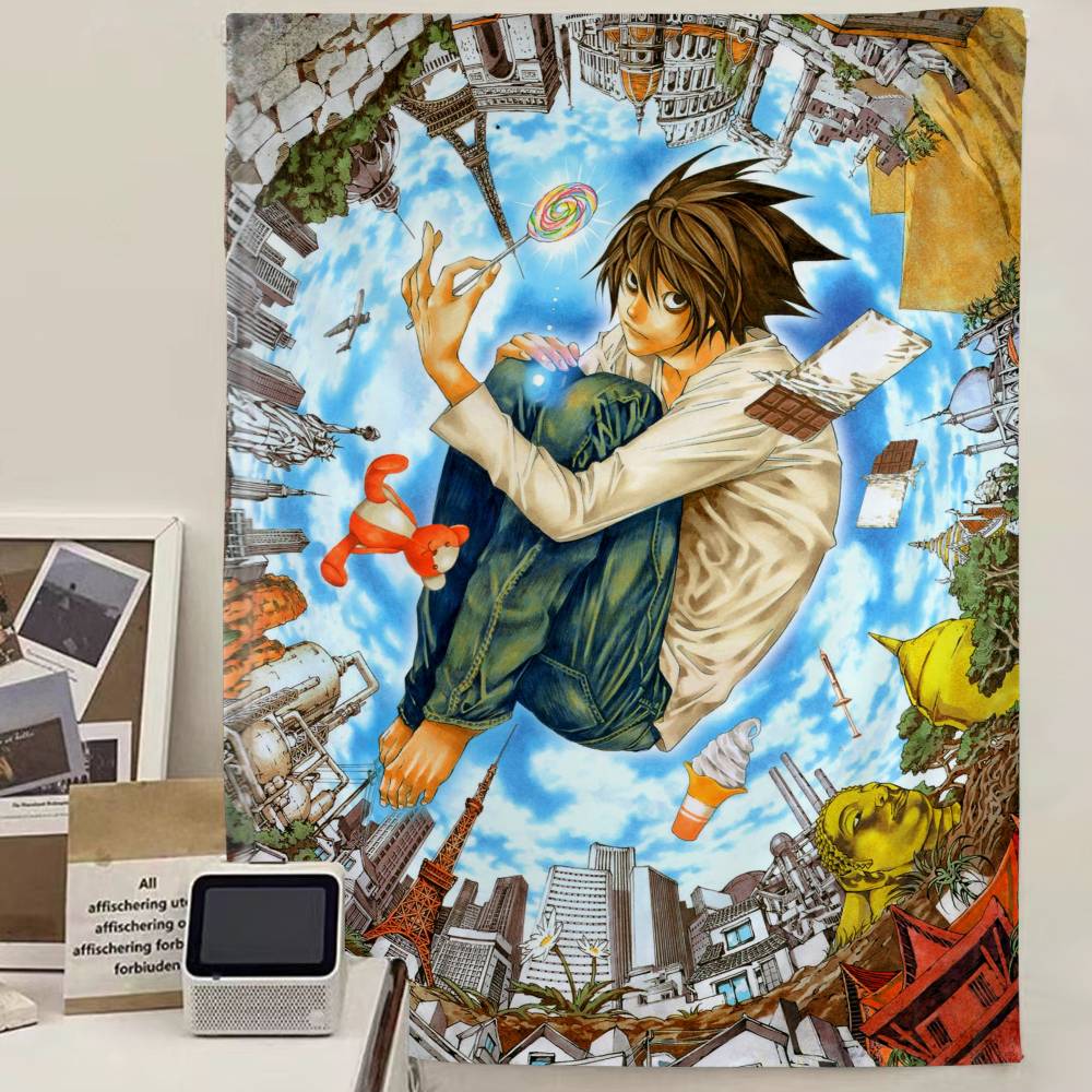 Hot Anime Death Note Hanging Bohemian Tapestry Bohemian Wall Tapestries Mandala Cheap Hippie Wall Hanging