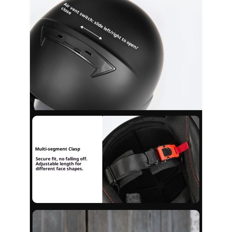 American Warrior Combination Scorpion Helmet Vintage Cruise Motorcycle Helmet Four Seasons Moped Full Helmet