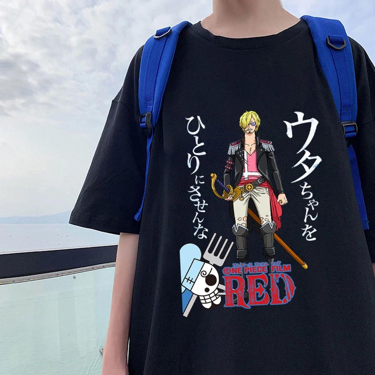 One Piece Sanji Cosplay Anime Manga T-Shirt Tee Undershirt Costumes 100% Cotton XL